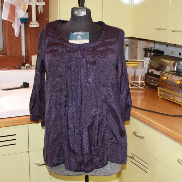 Jacqueline Riu Sheer Dress Women's Shirt - Picture 1 of 5